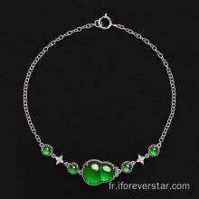 Bracelet naturel vitreux Jadeite Jade Happiness &amp; Prosperity